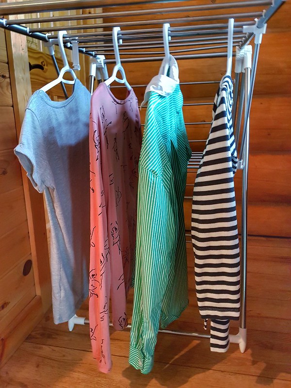 Hanging clothing to dry