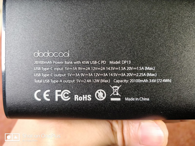 dodocool モバイルバッテリー US  PD 開封レビュー (14)
