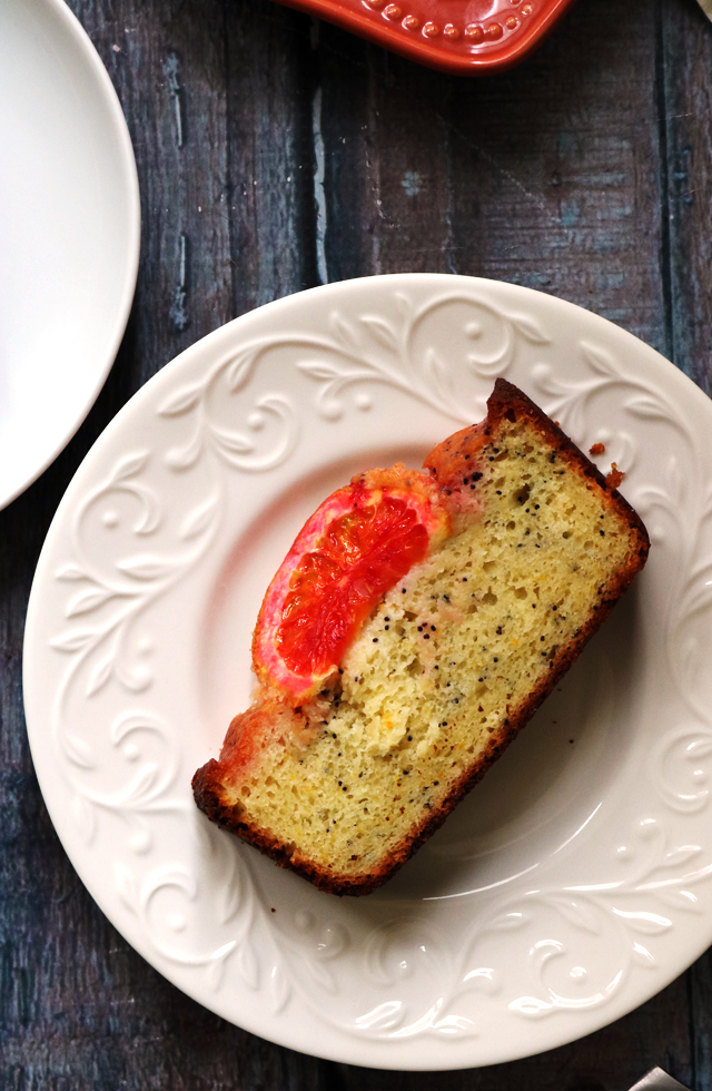 Blood Orange Greek Yogurt Poppy Seed Breakfast Cake