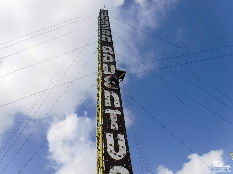 120-foot climbing wall