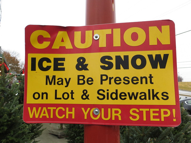 Ice Warning SIgn