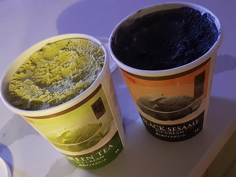 Green Tea Black Sesame Ice Cream