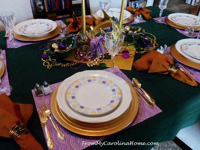 Mardi Gras Tablescape at From My Carolina Home