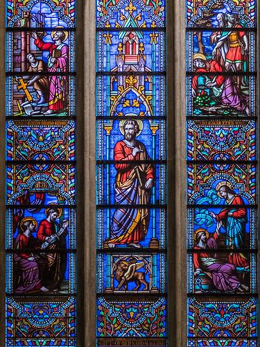 St. Mark stained glass window, St. Patrick's Cathedral, New York 1/14/18 #stpatrickcathedral #nyc