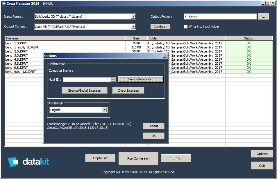 Working with DATAKIT CrossManager 2018.1 full license