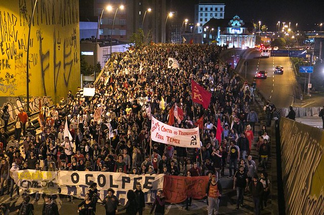 Manifestação em Porto Alegre; governo estadual estuda estratégias de seguran - Créditos: Guilherme Santos/Sul21