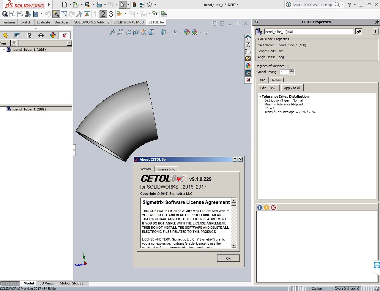 Working with Sigmetrix Cetol 6σ v9.1.0 for SolidWorks 2016-2017 Win64 full license