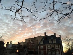 Winter sunset sky, 20th Street NW, Dupont Circle, Washington, D.C.