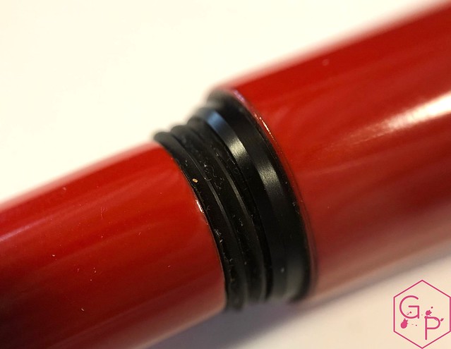 Review @Wancher Red Urushi Ebonite Fountain Pen 11