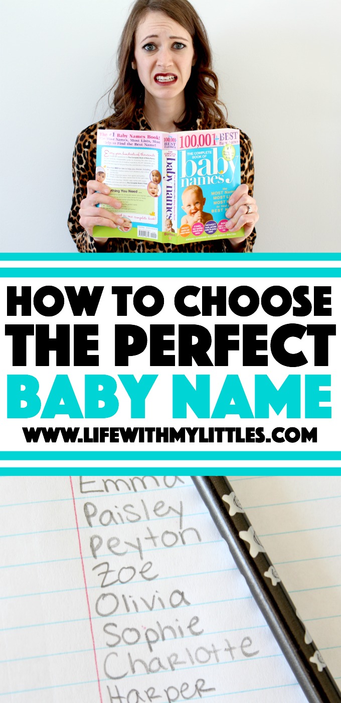 Not sure how to choose the perfect baby name? Check out this list of helpful tips and resources for choosing a baby name!