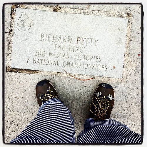 When in Watkins Glen one pays respect to the greats. (This is inset in a sidewalk, it's NOT a gravestone!) #richardpetty #nascar #watkinsglen #fingerlakes