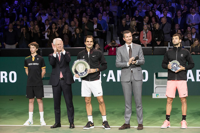 Roger Federer and Grigor Dimitrov, Rotterdam 2018