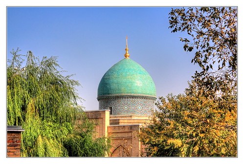 silk road uzbekistan tashkent history architecture hdr schaschimausoleum qaffolshoshiymaqbarasi