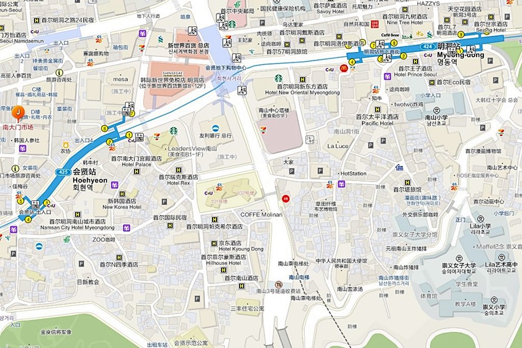 Seoul Tower Map 1