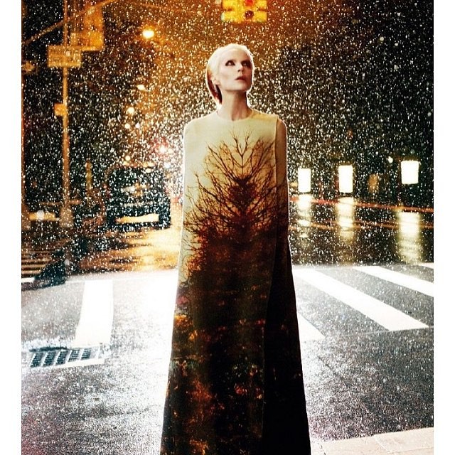 Here’s Daphne Guinness in a snowstorm. TGIF!