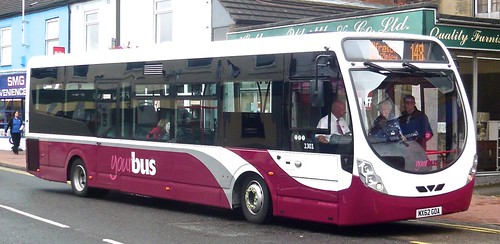 MX62 GOA ‘yourbus’ No. 1301 ‘dark red/white 2017’ livery Wright Streetlite DF  on ‘Dennis Basford’s railsroadsrunways.blogspot.co.uk’