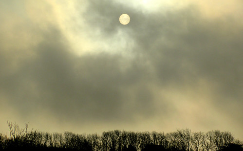 The sun through clouds