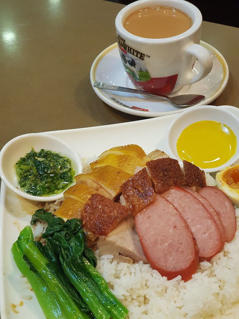 四寶飯(燒鴨+叉燒+燒肉+切雞) $57 @ 廣東燒味餐廳 Guangdong Barbecue Restaurant at Postland Street Mongkok Hong Kong