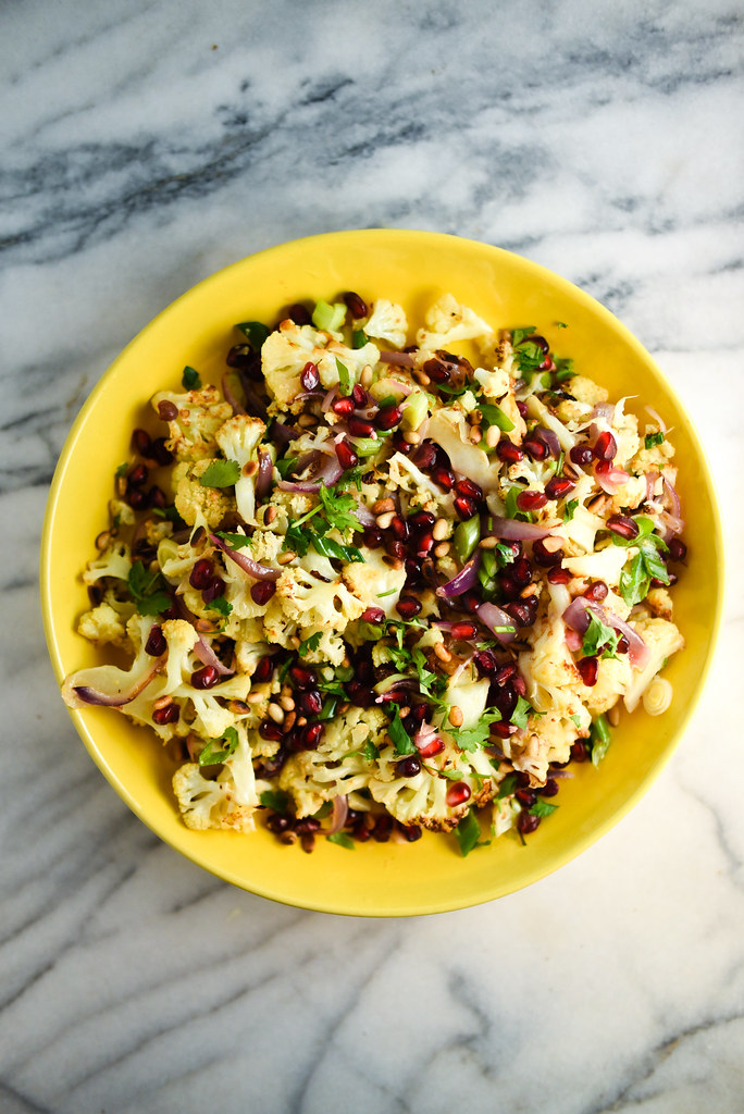 Roasted Cauliflower with Pomegranate | Things I Made Today