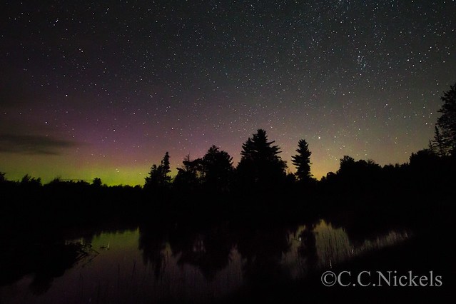 Northern Lights glow in Searsmont, Maine.