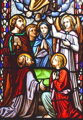 Disciples and an angel at the Ascension of Christ  (O'Connors, 1854)