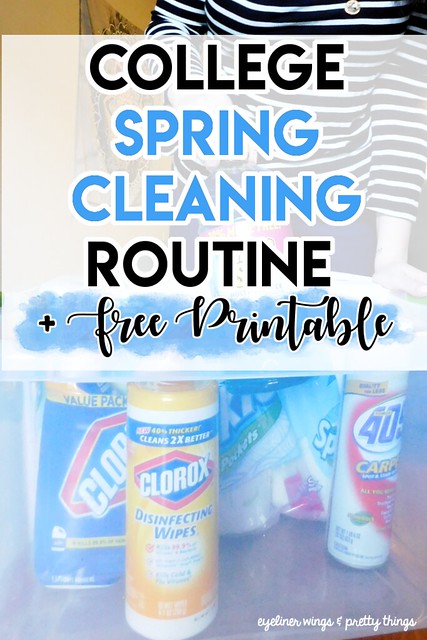 College Spring Cleaning Routine + Free Cleaning Chart Printable // eyeliner wings & pretty things