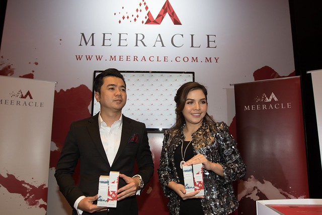 Raja Mohd Nasrullah Haziq And Meera Nordin At The Launch Of Meeracle Last Friday