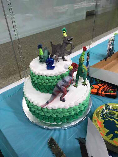 Dinosaurs Cake by KHsquared Bakery