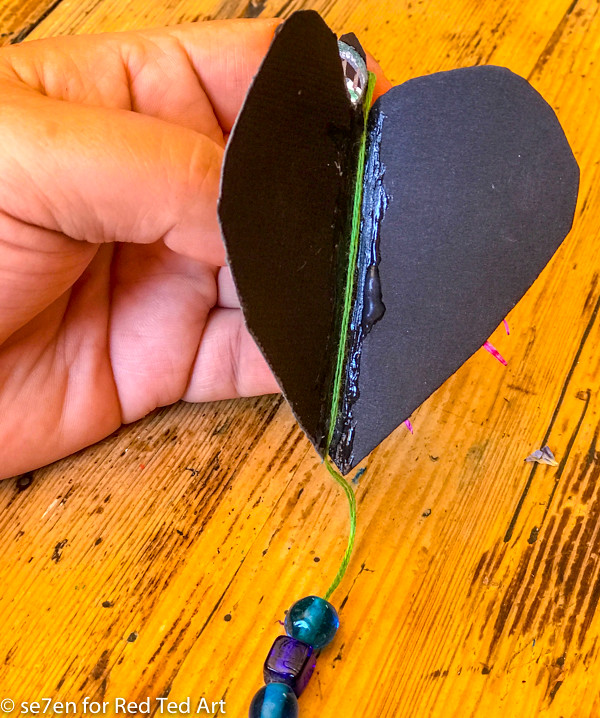 Black Glue Heart Art Project - Red Ted Art - Kids Crafts