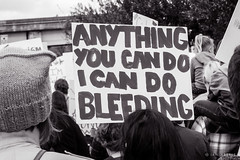 Anything You Can Do, I Can Do Bleeding | Dallas Women's March 2018