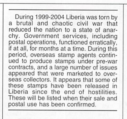 Explanation in the Scott Postage Stamp Catalogue regarding stamp issues of Libya between 1999 and 2004. (2013 edition, Volume 4, page 562)