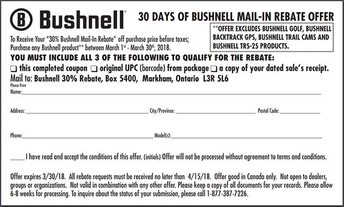 Bushnell Mail In Rebate Form