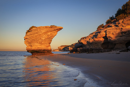 sunset beach southafrica rock sunbeams westcoast westcape loneliness langebaan
