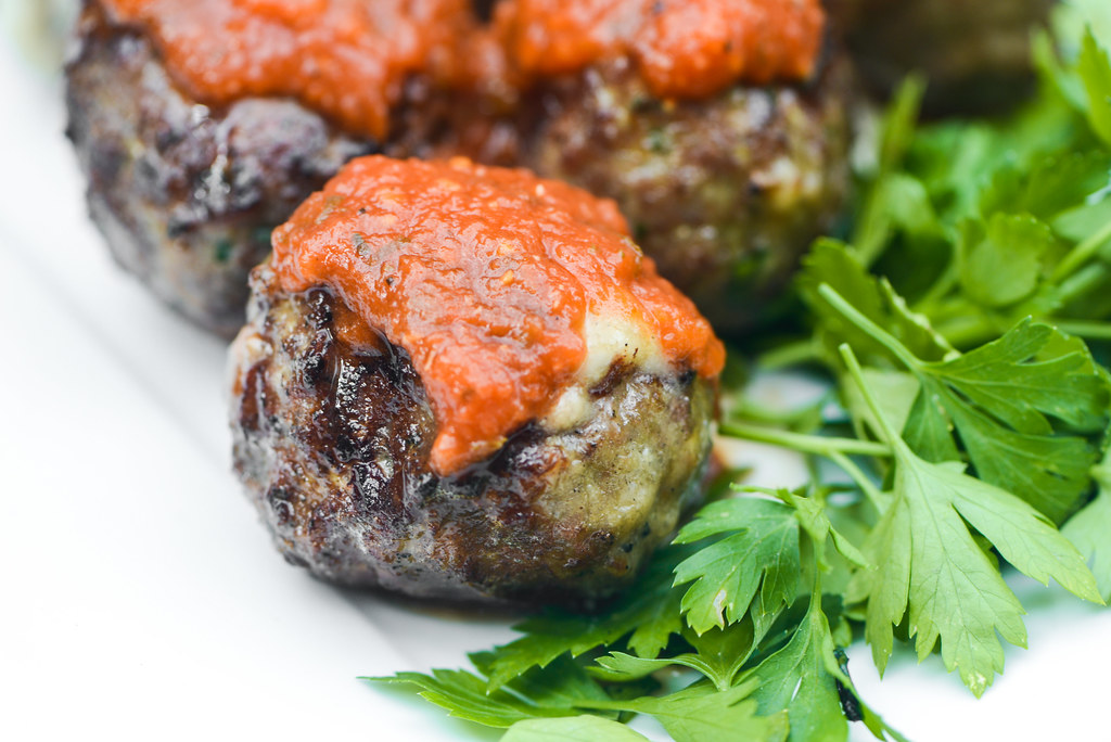 Cheese-stuffed Italian Meatballs