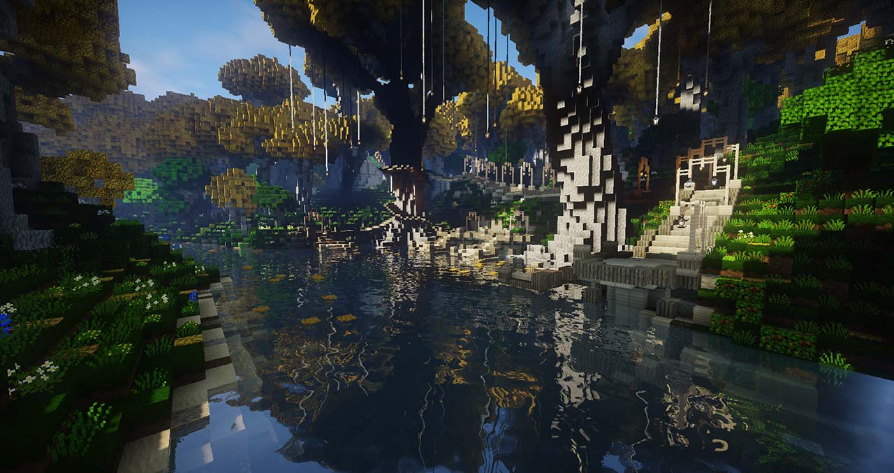 Minecraft Middle Earth By @mcmiddleearth: Caras Galadhon – The City Where Galadriel Hosted The Fellowship