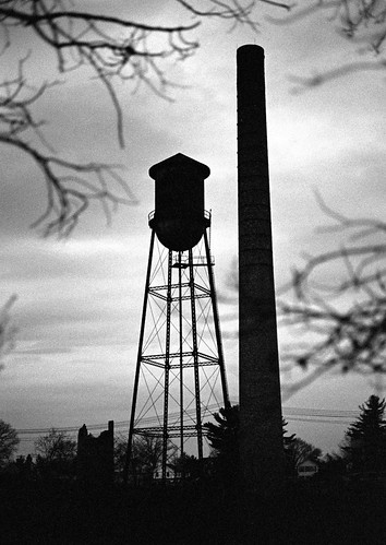 mill landscape industrial summicron50mm leicacl film factory abandoned silhouette monochrome iconic trix nj ilfotechcdeveloper bw milltown smokestack watertower newjersey unitedstates us