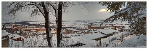 ávila panoramica snow street mobilephotography photomobile nieve sunset