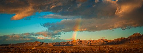 rainbow couds americansouthwest landscape desert deathvalley mountain pahrump nevada unitedstates us