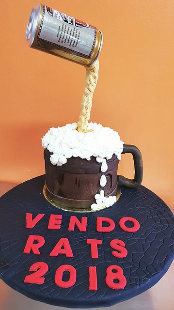 Gravity Defying Beer Mug Cake by Dada Espia-Villanueva of Kyrie's Sweet Creations and Catering Services