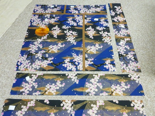 Sakura Tsuki Art Quilt at From My Carolina Home