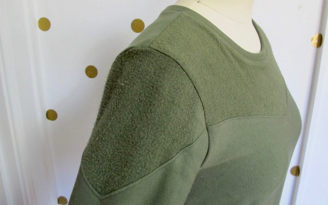Sewaholic Fraser Sweatshirt made with stretch fleece from Mood Fabrics