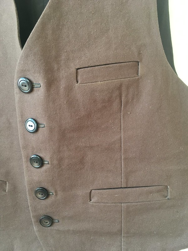 Belvedere Waistcoat in duck canvas and broadcloth