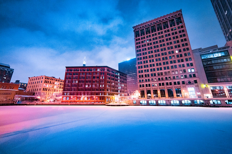 Frozen Milwaukee Riverfront