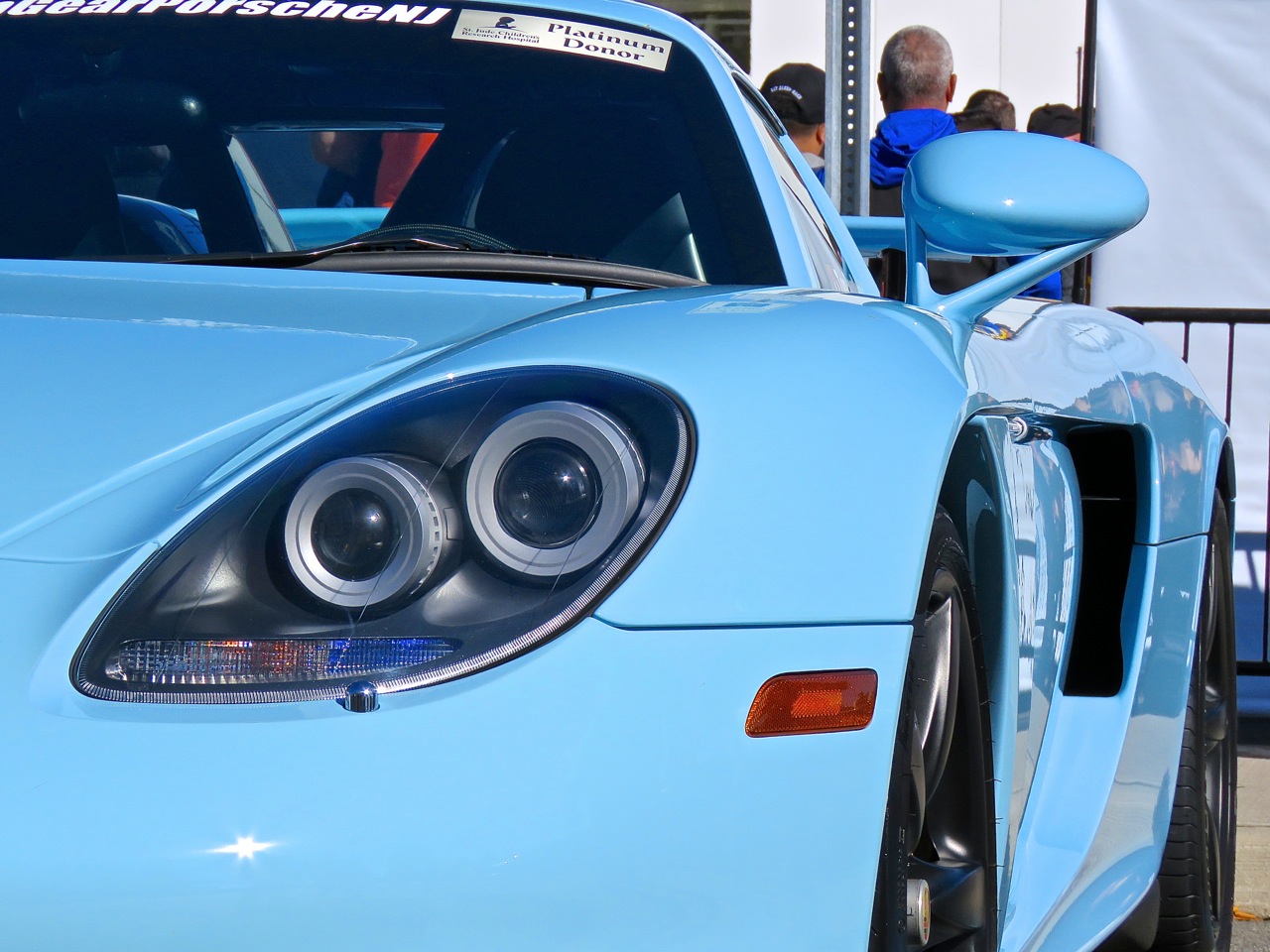 Baby Blue Porsche Carrera GT 1