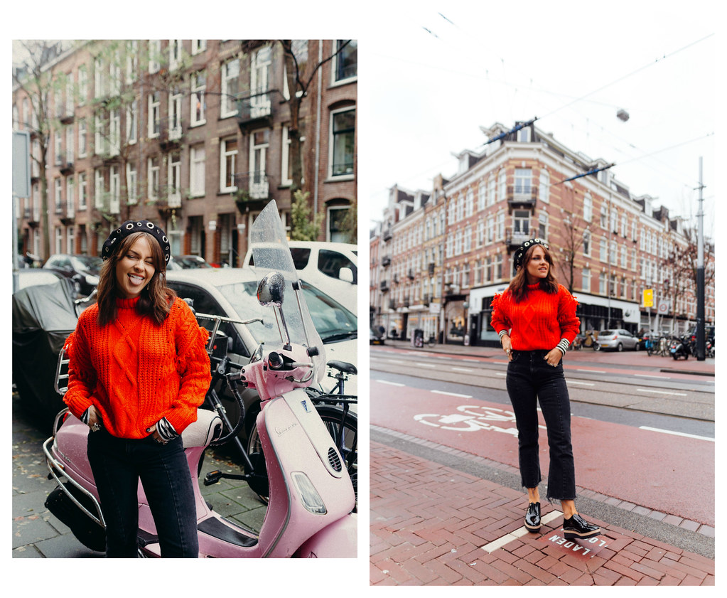 The Little Magpie Amsterdam Zalando Mango Red knitted jumper