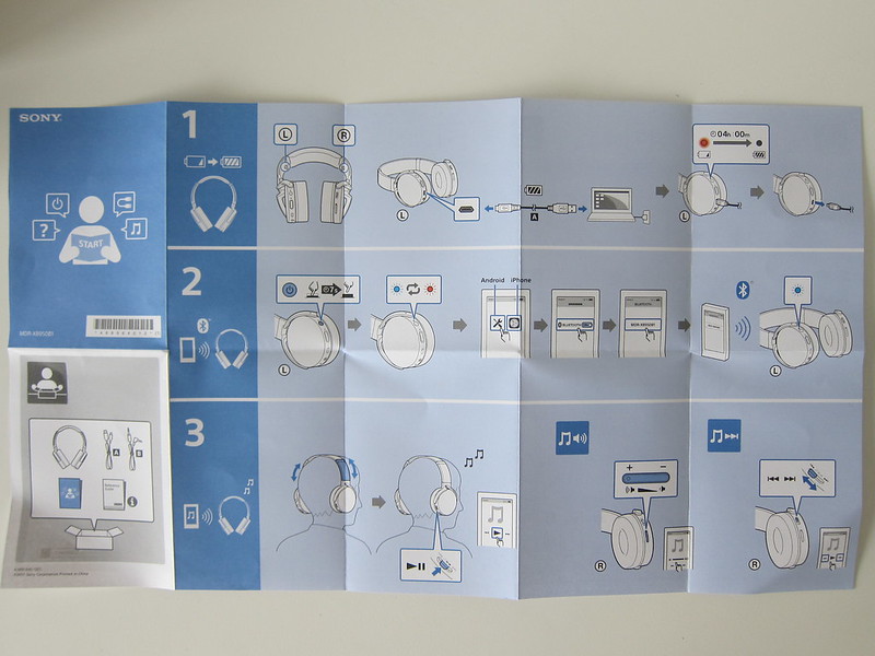 Sony XB950B1 Headphones - Instructions