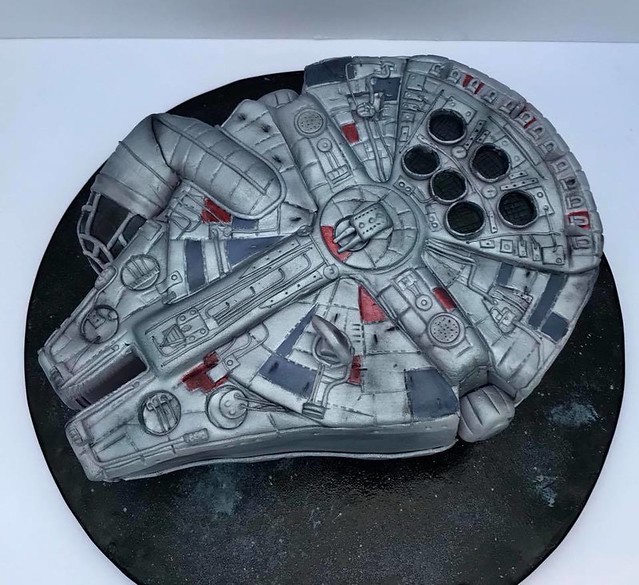 The Millennium Falcon and it lights up! by Danette Kessler