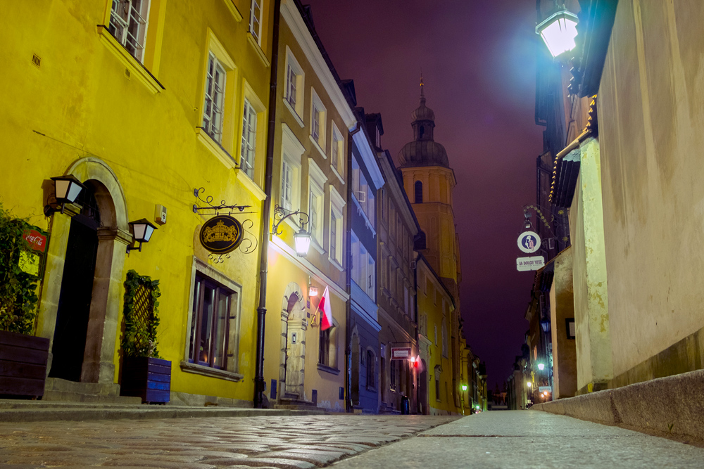 Ночная Варшава в фотографиях