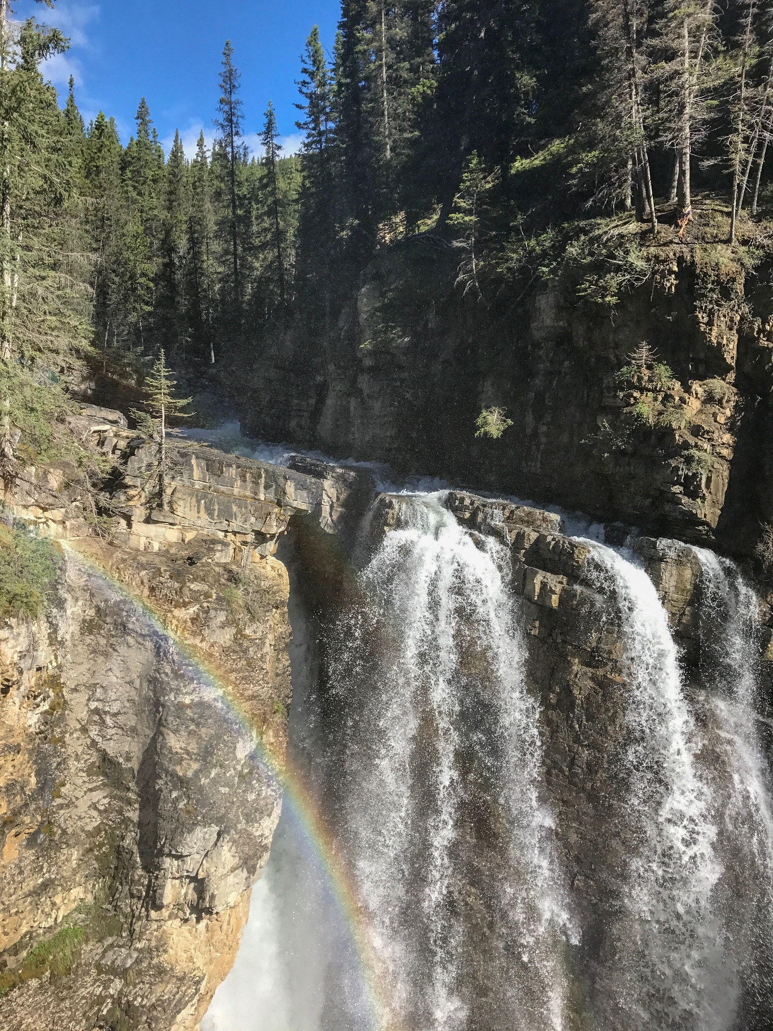 Rainbow at Johnston Canyon