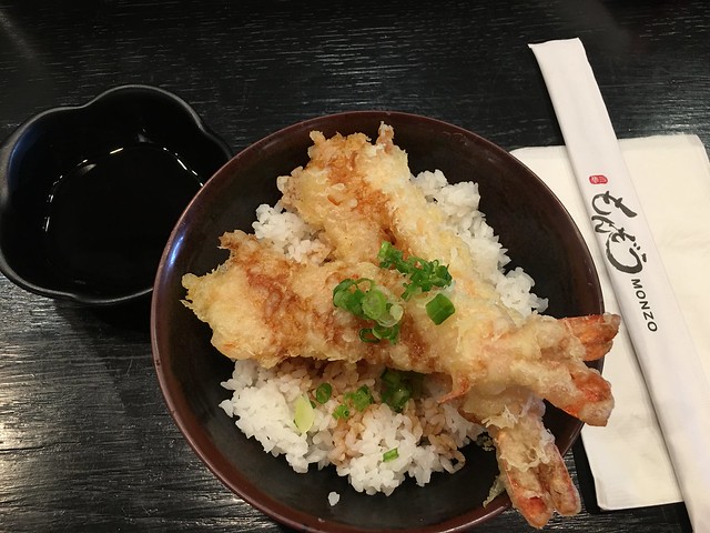 Monzo, shrimp tempura